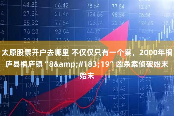 太原股票开户去哪里 不仅仅只有一个案，2000年桐庐县桐庐镇“8&#183;19”凶杀案侦破始末