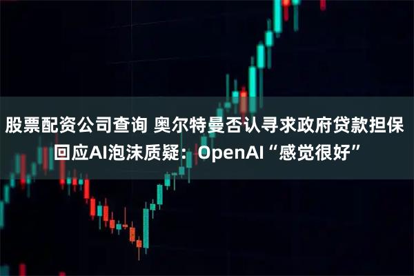 股票配资公司查询 奥尔特曼否认寻求政府贷款担保 回应AI泡沫质疑:OpenAI“感觉很好”